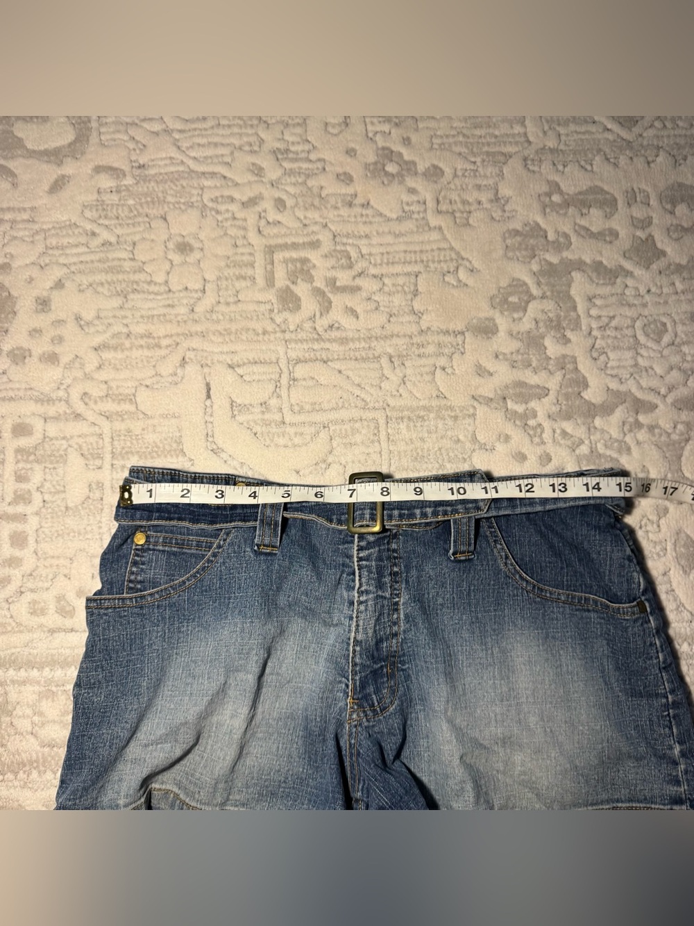 Vintage Y2K No Boundaries blue denim micro shorts with belt Junior Size 11🪷 - Picture 5 of 6